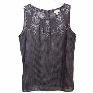 Ann Taylor LOFT Semi-Sheer Sleeveless Top XL
